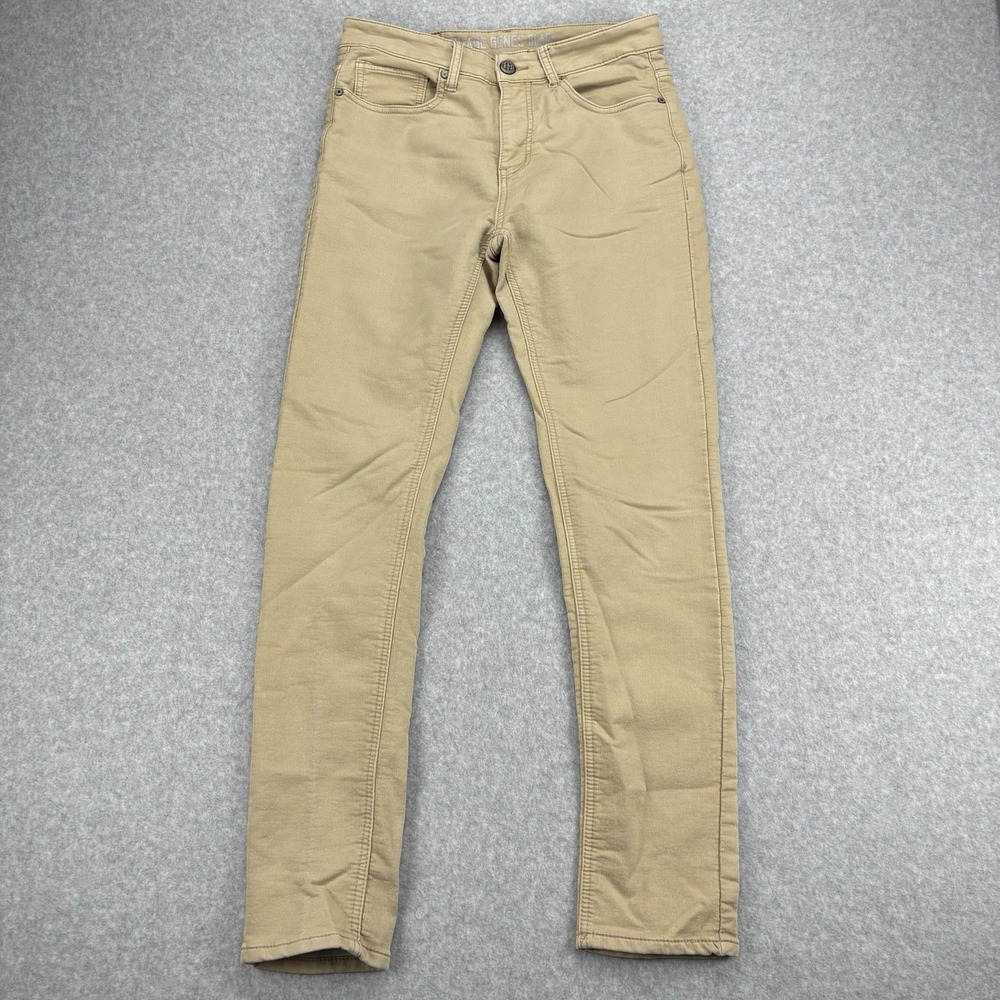 Vintage Genes Black Jeans Mens 30x32 Beige Stretch 5-Pocket Skinny Leg Slim Fit